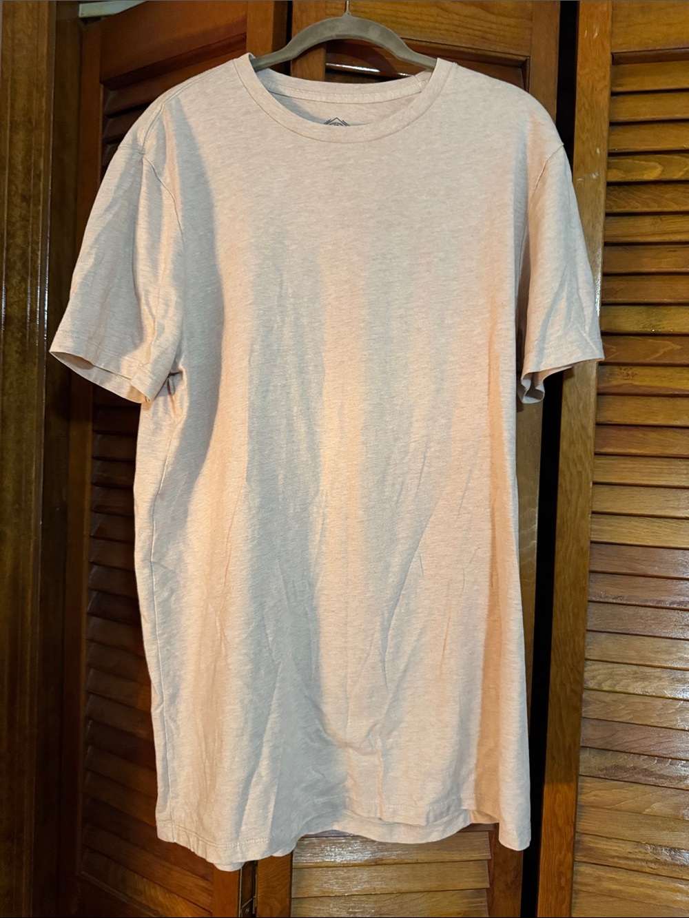 Men’s St. John's Bay Short-Sleeve Crewneck Tee in Light Peach